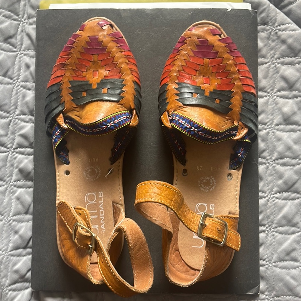 Multi colored sandals